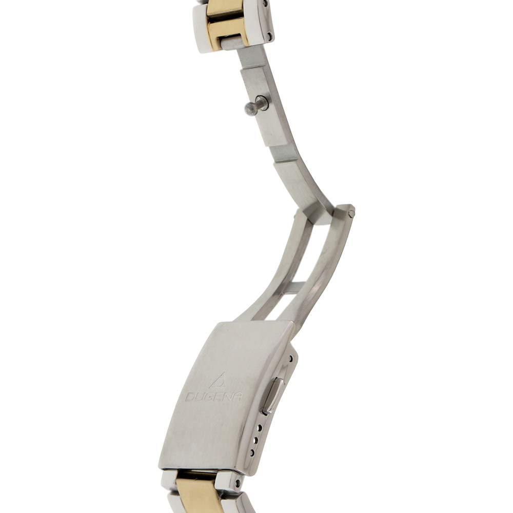 Dugena Damen Automatik Armbanduhr, Saphirglas, Edelstahlarmband, Tresor Woman Automatik, Silber/Gold, 4460914