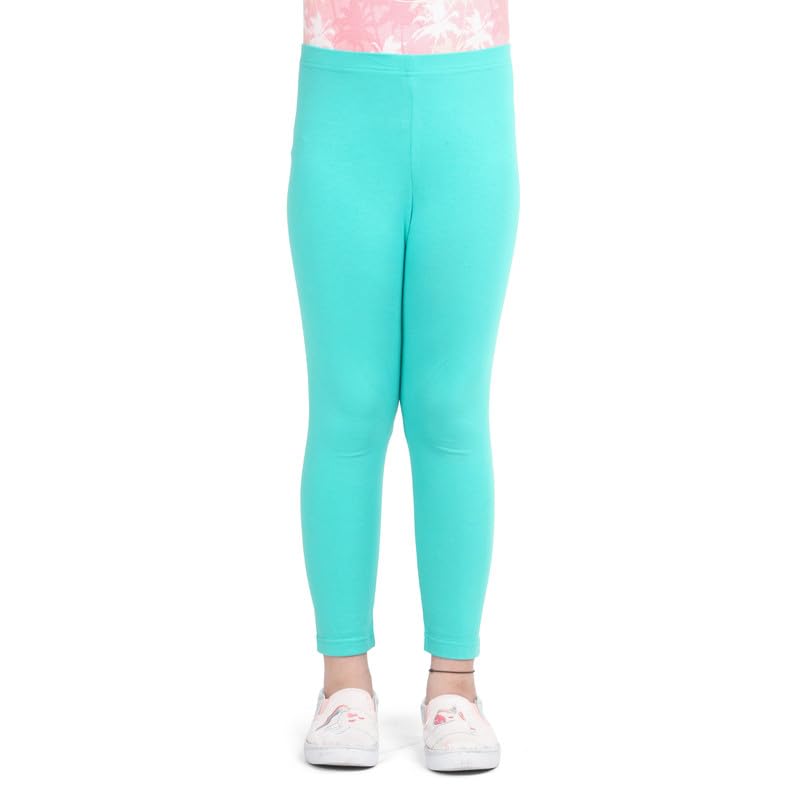 Image of ARIEL Cotton Printed Non-Transparent Regular Fit Ankle Length Leggings for Girls
