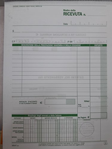 Flex 165470000 Blocco Ricevute Sanitarie 2 Copie