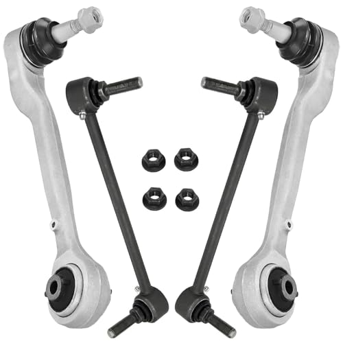 Image of Detroit Axle - Front End Control Arms Kit for 2016-2020 Chevrolet Camaro 2 Lower Rearward Control Arms with Ball Joints 2 Sway Bar Links 2017 2018 2019 Replacement