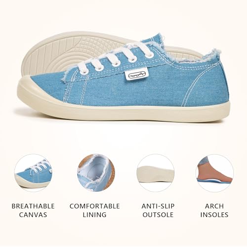 Canvas Sneakers with Arch Support, Anti-Collision Toe, Comfort Insoles, 98% Fit Rate3