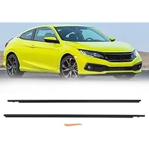 Door Belt Molding Weatherstrip 72450-TBG-A01 72410-TBG-A01 Compatible with Honda Civic 2016 2017 2018 2019 2020 2-Door Window Trim Seal Strip