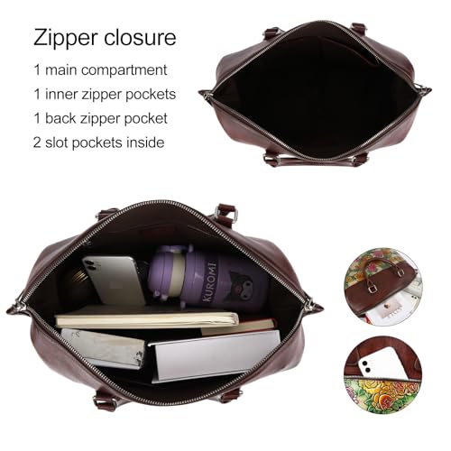 Image of Genuine Leather Handbags for Women Satchel Tote Bags Top Handle Bags