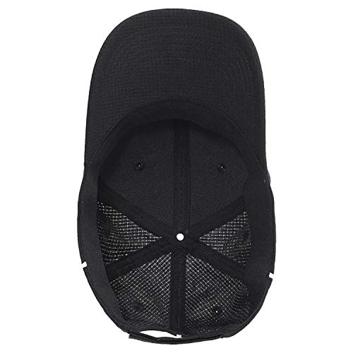 image for FitsT4 Sports FitsT4 Referee Hat Black with White Stripes Official Cap