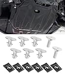 SCUARI Engine Splash Shield Skid Plate Screws,Car Accessories Automotive Clips,Lower Cover Pin Screws and Clips,Car Engine Cover Pin Bolts Kit,Replacement 90674-TY2-A01 90105-TBA-A00 (14PCS)