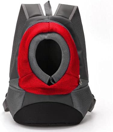 Pet Carrier Backpack Small Dog Cat Shoulder Bag Puppy Front Travel Packsack Pet Holder for Hiking Trip Travel (Red)
