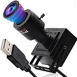 Varifocal Lens Usb Camera Full HD 2448P Usb Webcam Mini Camera,8 MP High Definition Usb with Cameras,USB2.0 Web Cameras,Plug&Play,2.8-12mm Varifocal Lens USB Cameras with UVC for Android Linux Windows