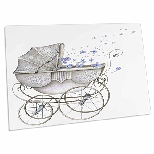 3dRose Tapete Escritorio Estampado Gris y Azul