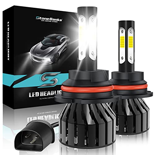 Stonebanks 9007 Led Headlight Bulb Hi/Lo Beam, 10000Lm 300% Brighter Hb5 6000K Cool White Led Headlights Conversion Kit For Car Truck Suv, 2 Pack #TOP5