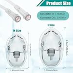 Geiserailie 2 PCS M/L Oxygen Mask with 6.6 Ft Tubing and Adjustable Elastic Strap, Adult Oxygen Mask with Tubing, Transparent Masks for Face Adult - Image 2
