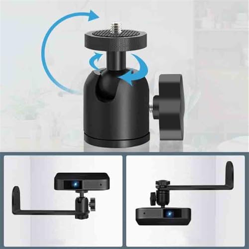 Soporte de pared para proyector con bandeja de metal y cabezal universal ajustable 5