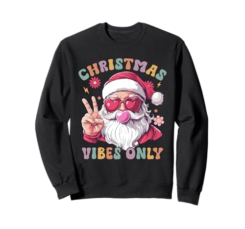 Christmas Vibes Only Groovy Christmas �q�b�s�[�T���^�N���[�X �g���[�i�[