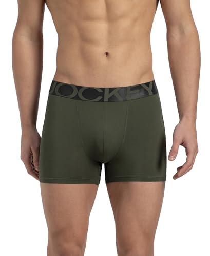 Image of Jockey IC28 Men's Tactel Microfiber Elastane Stretch Solid Trunk with Moisture Move Treatment
