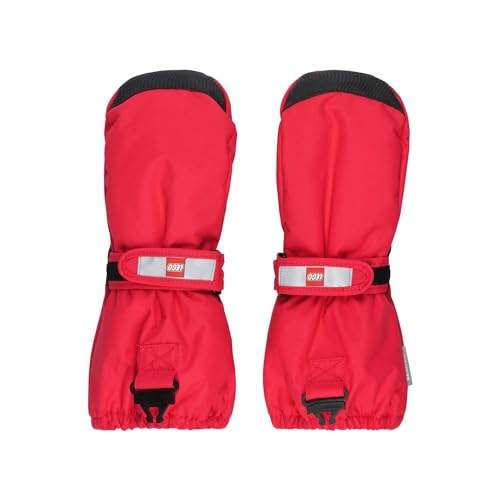 Mitaines Kabooki LWATLIN 706-MITTENS W/MEM gant hiver enfant rouge 158/164