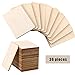 Boao Blank Wood Squares Wood Pieces Unfinished Round Corner Square Wooden Cutouts for DIY Arts Craft Project, Decoration, Laser Engraving Carving (2.5 x 3.5 Inch, 36 Pieces)
