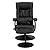 Flash Furniture Contemporary Black Leather soft Recliner/Ottoman with Wrapped Base by Flash Furniture
