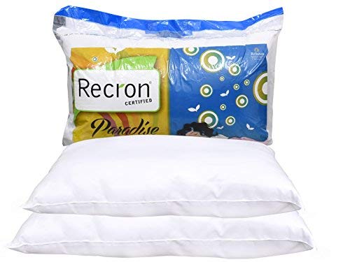 Recron Pack of 2 Paradise White Cotton Pillows(17x27inch) Recron Pack of 2 Paradise White Cotton Pillows(17x27inch)