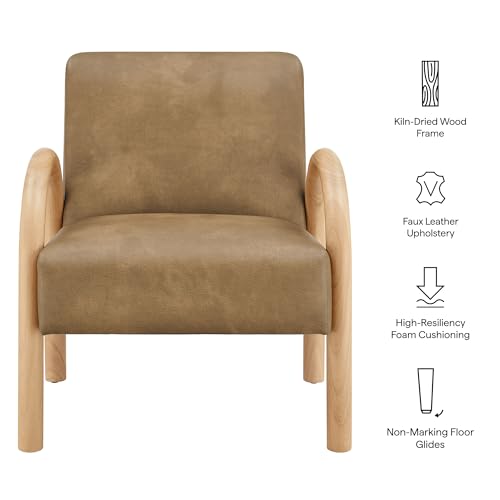 Sillón tapizado cuero sintético Suela moderno miniatura 4
