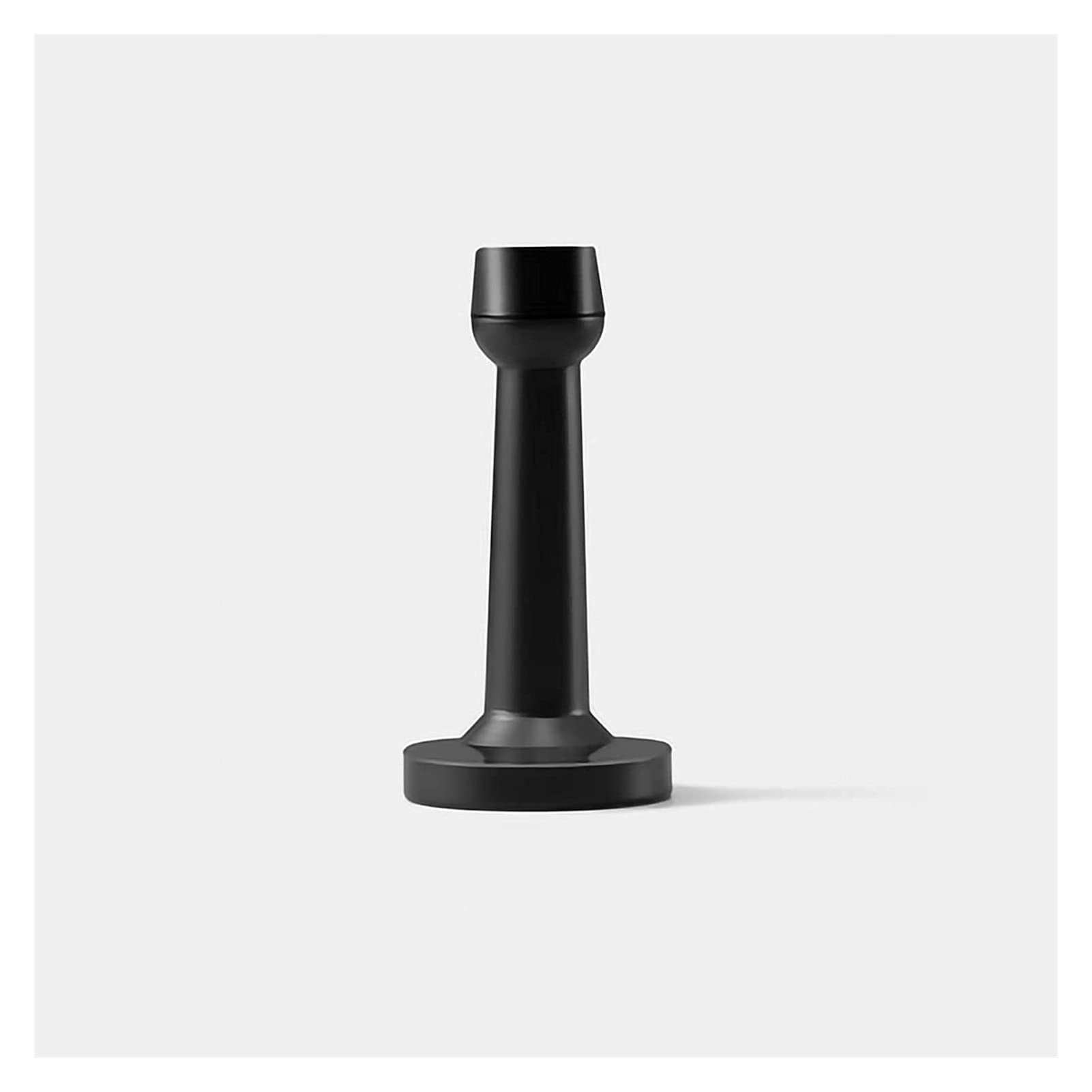Door Stop， Stainless Steel Doorstops with Sound Dampening Rubber Tip Bumper Stop(Black)
