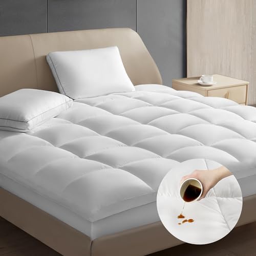 Pillow Top Mattress Topper Queen Size Quilted Fitted Waterproof