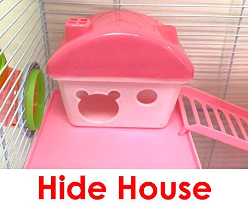 image for Mcage Pink Large 5-Levels Hamster Habitat Rodent Gerbil Mouse Mice Rat