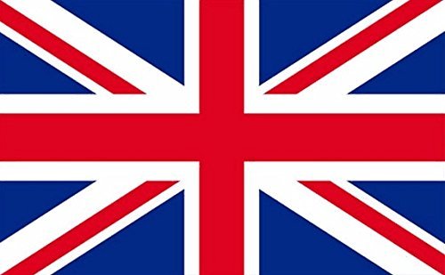 18" x 12" (45 x 30 cm) Union Jack United Kingdom Sleeved Boat Courtesy 100% Polyester Material Hand Waving Flag Banner Ideal For Pub Club School Festival Business Party Decoration