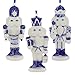 Porcelain Delft Blue Nutcracker Ornaments, 3 Assorted for Christmas