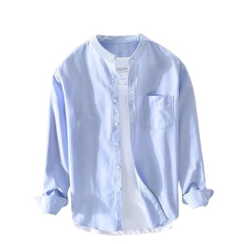 Chemise décontractée en coton Oxford hommes WOLONG style vintage simple