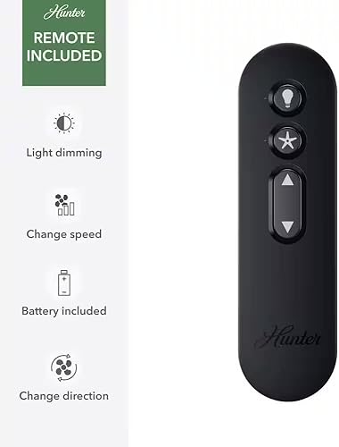 Miniatura 2 de Hunter Ventilador de techo contemporáneo blanco fresco de 48 pulgadas con kit de luz y control remoto (renovado)