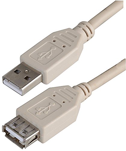 Pro Signal PSG91433 USB 2.0 A Male to Female Cable, 0.5 m, Grey, 0.5m