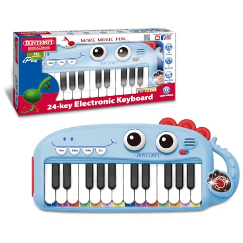 Bontempi | PlayKeys: 24-Tasten-Spielzeug für kleine Musiker, Blau, 300x140x40 mm
