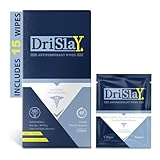 DriSlay Antiperspirant Wipes Body Deodorant, Travel Size Wipes for Excessive Sweating & Hyperhidrosis, Average 48 Hours Protection, Pack of 15