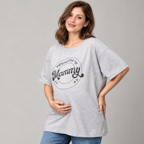 Image of The Mom Store Mom T-Shirt | Cotton | Pre and Post Pregnancy | Quirky Statements | Comfortable | Oversized