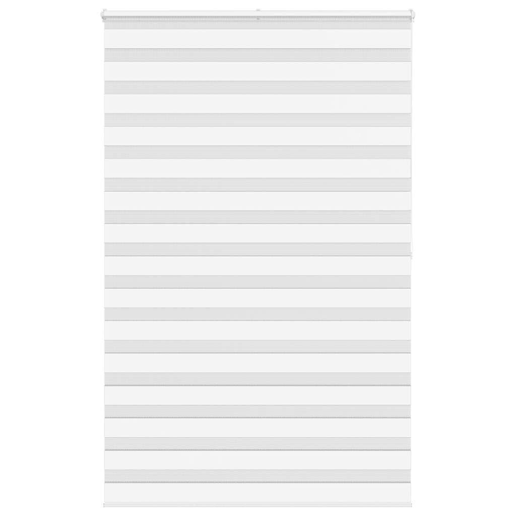 Rollo Zebra, Weiß, 140 x 200 cm, Polyester | Doppelschichtig, transparent und blickdicht, Lichtsteuerung, Wandmontage oder Fenster, Kindersicherung