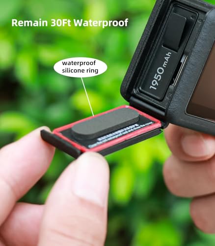 Replacement Battery Door Side Cover for DJI OSMO Action 3/4/5 Pro, Dust-Proof and Waterproof Battery Port Cover Repair Part Camera Accessories, Suitable for DJI OSMO Action 3/4/5 Pro Cameras