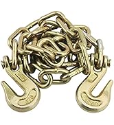 G70 Lifting Lashing Chain,Link Slings Chain,Cargo Transportation Binder Chain,with Grab Hooks Fla...
