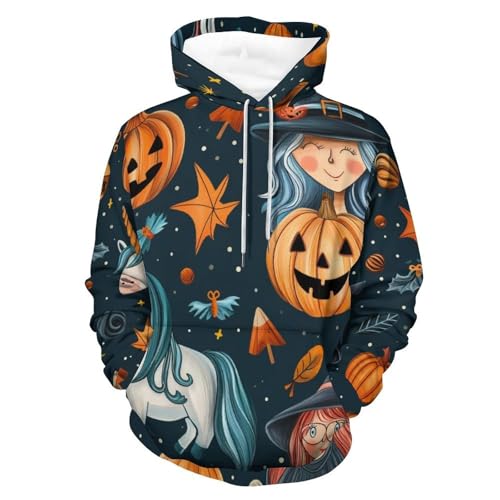 Pullover licorne sorcière citrouille le cadeau idéal pour passionnés de fantaisie