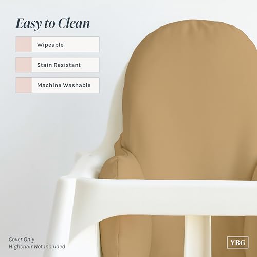Image of Yeah Baby Goods Wipeable Cushion Cover (Doe) - Compatible with The IKEA Antilop Highchair - Soft, Waterproof Baby High Chair Cover