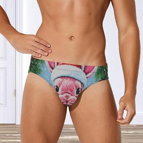 Cute Rabbits Men's Swim Briefs Sexy Bikini Swimwear Bathing Swimsuit Trunks Underwear4