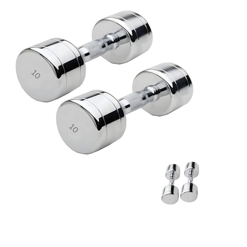 Gym Care Dumbbells Set for Home Gym 10 kg Cast Iron 1 pair Stainless steel Dumbbells set for Home Workout Steel round dumbbells for fitness dumbells Gym Kit (10 kg x 2)-20 kg set (B0CT8R61WD) Amazon Price History, Amazon Price Tracker