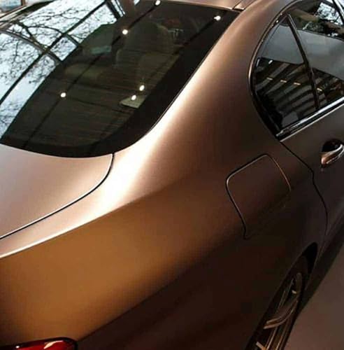 Image of WISDOM Copper Metallic Vehicle Wrap Vinyl Matt Finish Easy Apply Air-Release Weatherproof DIY Car, Scooty & Motorcycle (Copper Metallic, 20 Inch X 5 Feet)