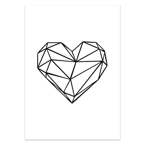 Affiche d'amour nordique impression sur toile de qualité supérieure triptyque 50x70cm