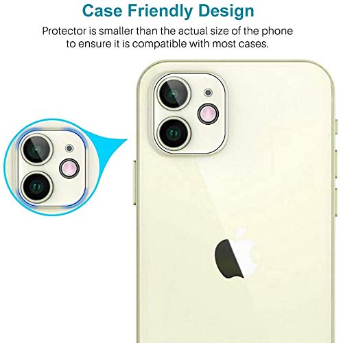 BoxWave Screen Protector Compatible with Apple iPhone 12 - CameraGuard Lens Protector, 9H Tempered Glass Camera Lens Protection