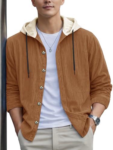 Image of Noble Monk Men's Solid Regular Fit Shirts| Shirt with Hood | Casual Wear for Men | Full Sleeve Shirt | Stylish Shirts for Men Red-Black