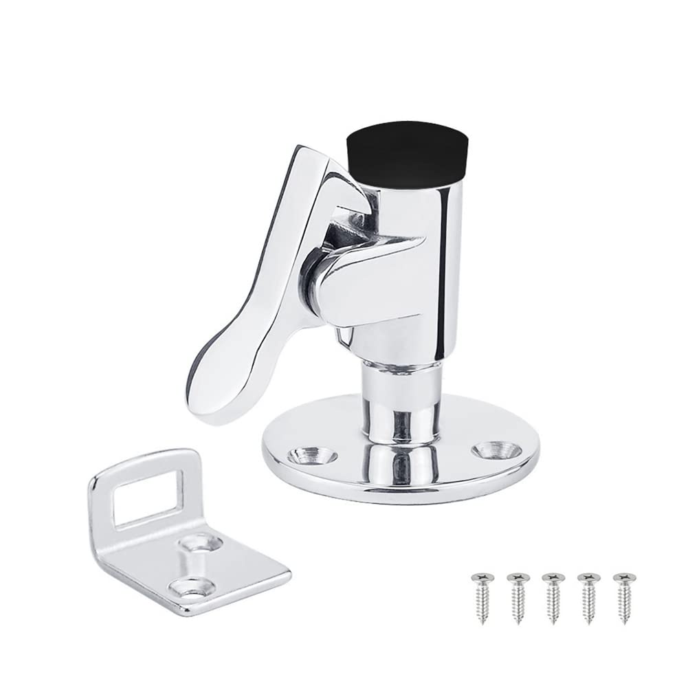 Turodeuo Stainless Steel 316 Boat Door Stop Stopper Catch Door Holder Floor Knob Yacht RV Motorhome Spring Marine