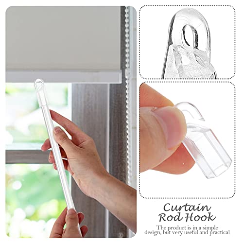 Blinds Wand Replacement 24Pcs Blind Wand Tip Hook Blind Hardware Tilt Wand Tip For Broken Horizontal Blind For Hex Shaped Plastic Blind Tilt Wand Repair Blinds Opener Stick #TOP7