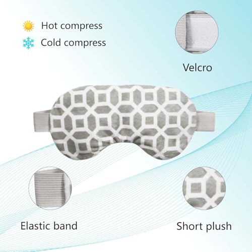 2 in 1 Heated/Ice Eye Mask Moist Heat Eye Mask Lavender & Flaxseed Sinus Pillow Microwavable for Dry Eye,Styes,Sinus Pain,Headache,Migraine,Puffy or Swollen Eyes Irritated and Inflamed Eyelid Bumps - Thumbnail 7
