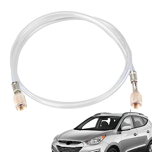 Mangueras de carga de refrigerante de CA - Tubo Fluorado Transparente Tubo Rosca 1/4 SAE | Mangueras HVAC R134 para aire acondicionado de coche de 1,2 m, carga de refrigeración de 600-3000 Gimocool