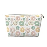GVYGVY Organizador pequeño de neceser de maquillaje de viaje, con estampado colorido de donas, bolsa de aseo de viaje para mujeres y hombres, bolsas organizadoras para bolso con cremallera