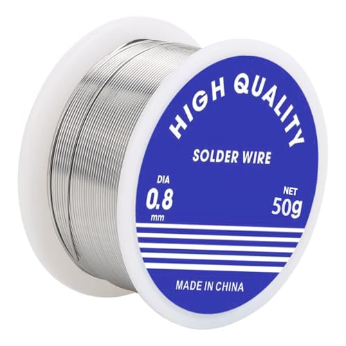 Solder Wire,0.8mm Diameter Rosin Core Solder for Electronic Electrical Soldering Components Repair(Net 50g)